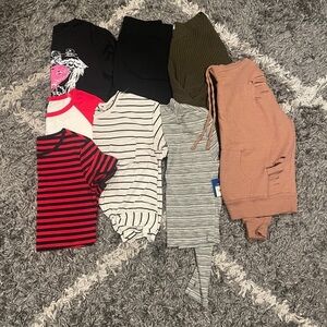 Girls Junior Size Medium Clothing Bundle Hoodie Leggings Crop tops Sweater